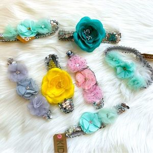 Cotton On Kids Floral Sequins Elastic Headbands Kids